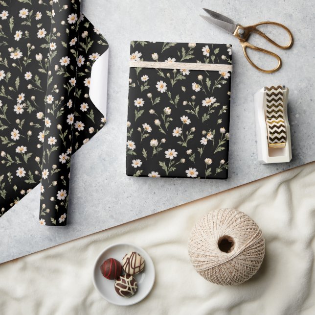  Black | Chamomile Wedding Presentpapper (Hantverk)