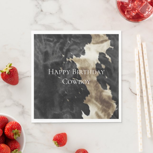 Black Champagne Guld Cowhide Pappersservett (Insitu)