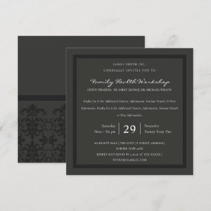 BLACK CHARCOAL DAMASK CLASSIC WORKSHOP EVENT INBJUDNINGAR