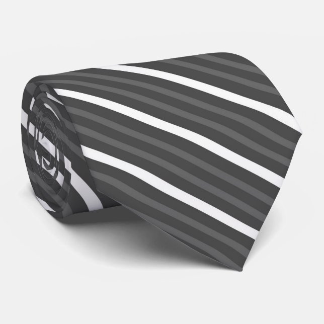 Black Charcoal, Gray And White Diagonal Stripes Slips (Rullad)