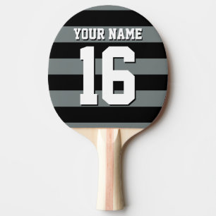 Black Charcol Team Jersey Preppy Rand Pingisracket