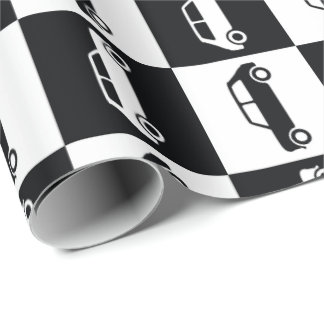 Black Checkerboard Mini Cooper Presentpapper