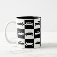 Black Checkerboard Mini Cooper