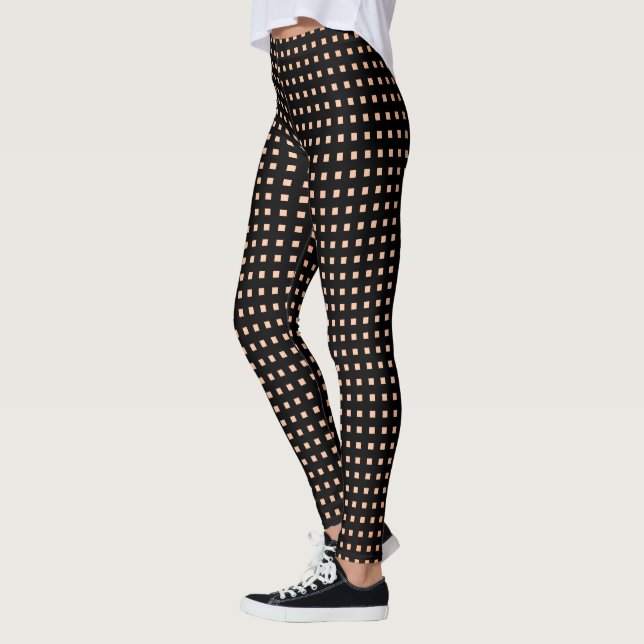 Black-Checks-Gold-_CLASSIC REVAMPED-XS-TO--XL_ Leggings (Vänster)