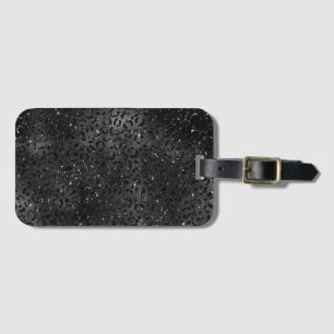 Black Cheetah Leopard Skin Print Mönster Animal Bagagebricka