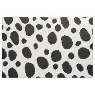 Black Cheetah Spots Seamless Mönster Tyg