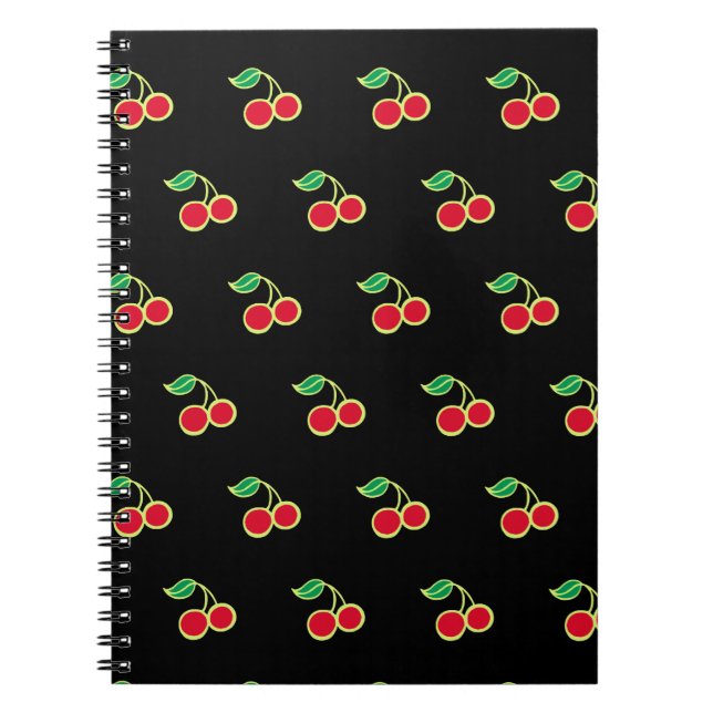 Black Cherry Retro School Journal - bärbar dator G Anteckningsbok (Framsidan)