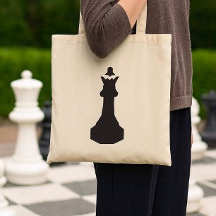 Black Chess Biet Tote Bag Tygkasse