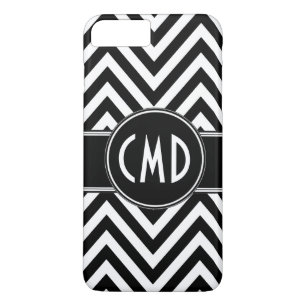 BLACK CHEVRON MÖNSTER DIN MONOGRAM INITIALER