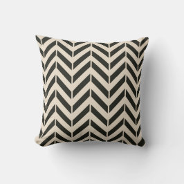 Black Chevron Pillow Kudde