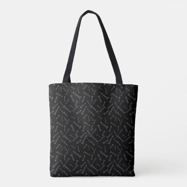 Black Chic Mönster Tote Bag Tygkasse (Baksida)