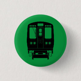 Black Chicago "L"-profil på Gröntens bakgrund Knapp