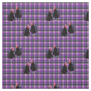 Black Chickens på Lila Tartan Tyg