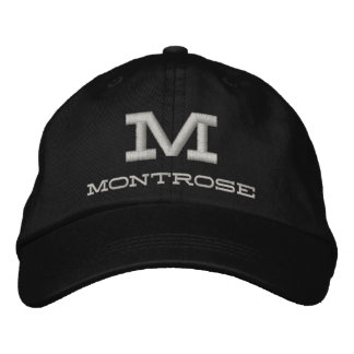 Black Chino Twill Broderad Keps