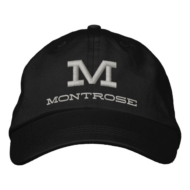 Black Chino Twill Broderad Keps (Framsida)