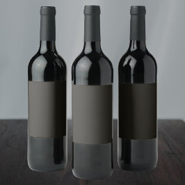 Black Chocolate Solid Färg Vinflaska Etikett