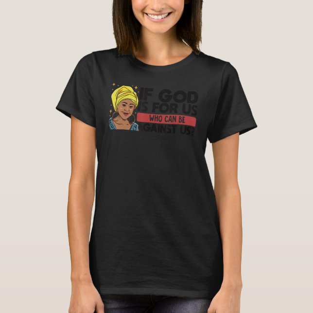 Black Christian Melanin Woman Minister Sista Stron T Shirt (Framsida)