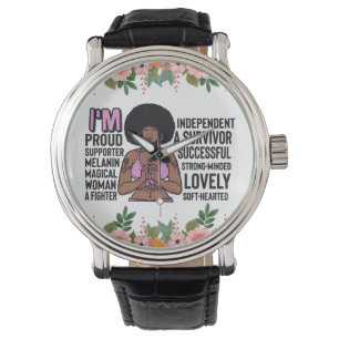 Black Christian Woman Melanin Women Pray Armbandsur