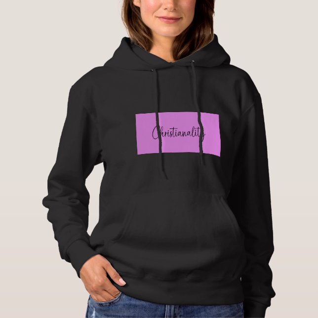 Black christianality hoodie  t shirt (Framsida)