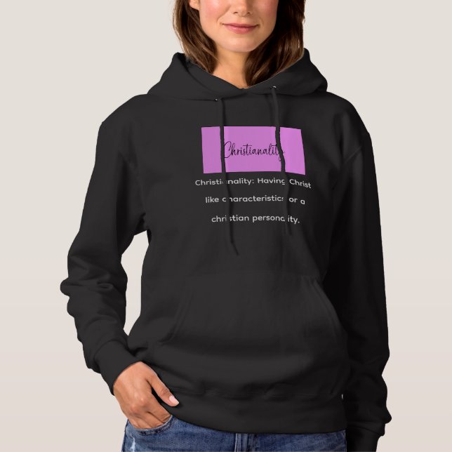 Black christianality hoodie  t shirt (Framsida)