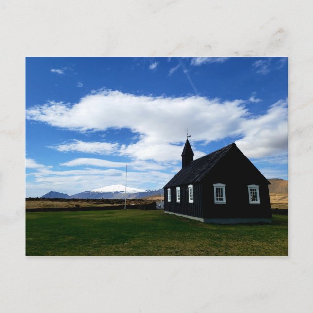 Black Church of Budir på vycard Vykort (Framsida)
