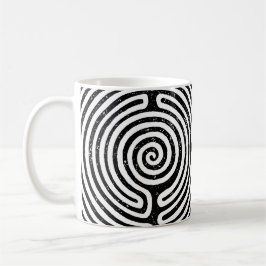 Black Circle Labyrint Fine Art Kaffemugg