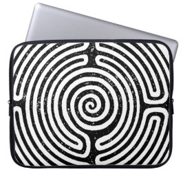 Black Circle Labyrint Fine Art Laptop Fodral