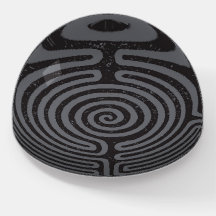 Black Circle Labyrint (Grått) Fine Art