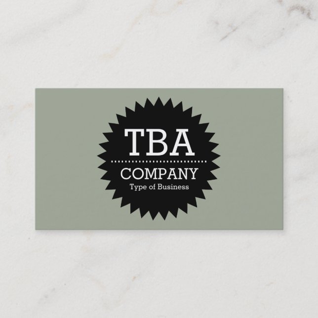 Black Circle Star v2 - Desert Sage Visitkort (Framsida)