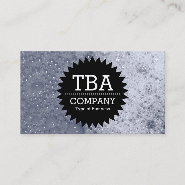 Black Circle Star v2 - Soap Bubbles 03 Visitkort (Framsida)