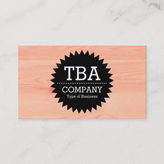 Black Circle Star v2 - Wood 05 Visitkort (Framsida)