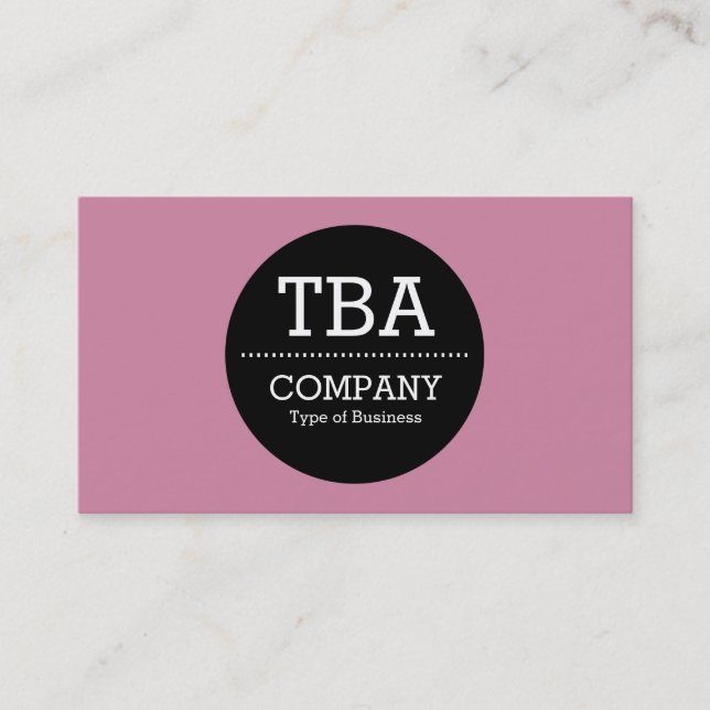 Black Circle v2 - Dusty Ro Visitkort (Framsida)