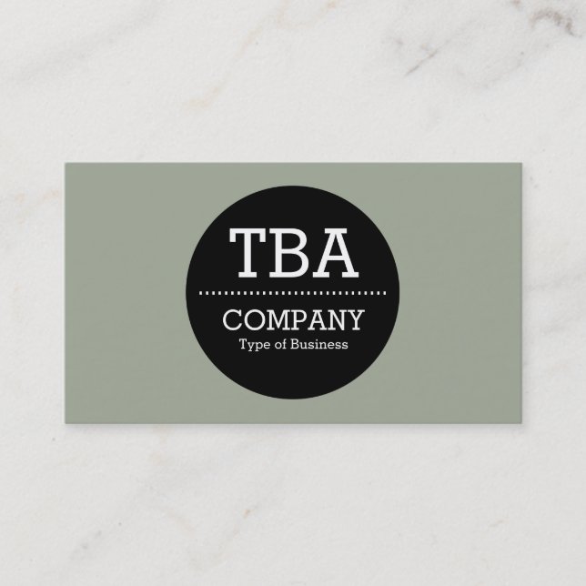 Black Circle v2 - Warm Grått Visitkort (Framsida)