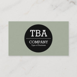 Black Circle v2 - Warm Grått Visitkort