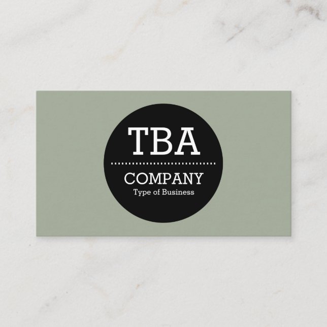Black Circle v2 - Warm Grått Visitkort (Framsida)