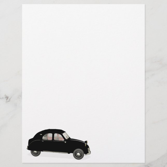 Black Citroen 2 CV (Framsida)