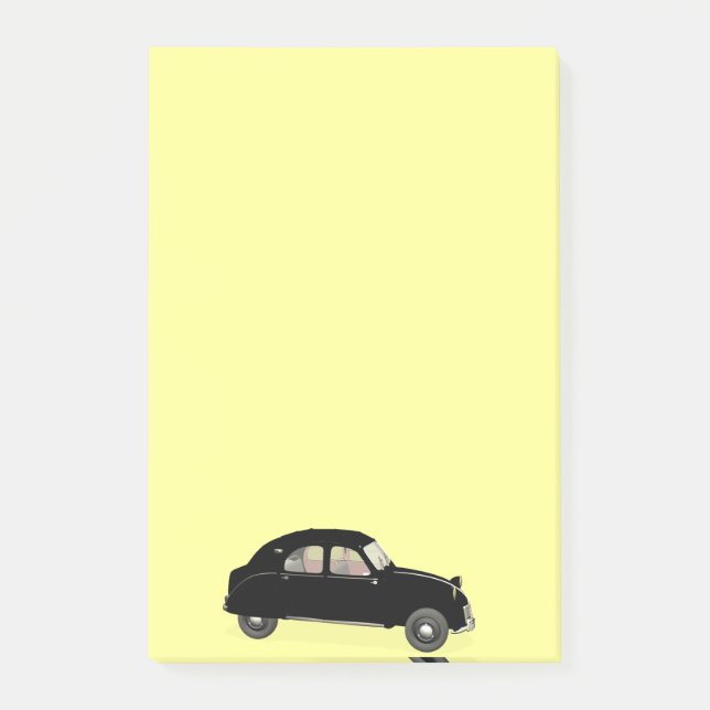 Black Citroen 2 CV Post-it Block (Framsida)