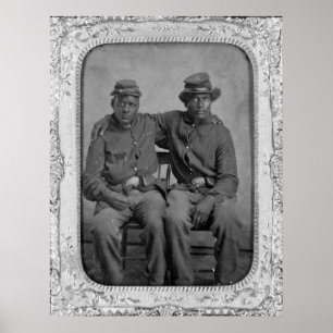 Black Civil Krig Soldiers, 1860-talet Poster