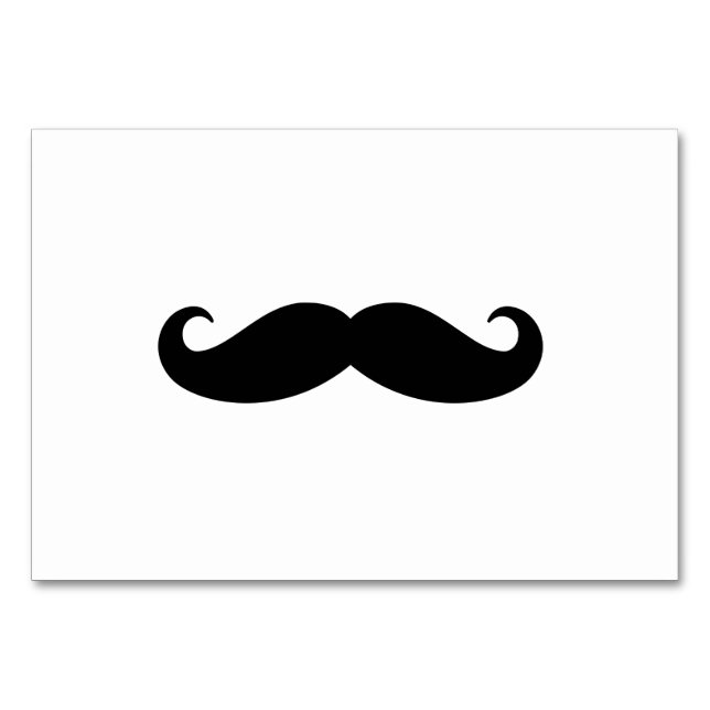 Black Classic Mustache Simple Bushy Mustache Hair Bordsnummer (Framsidan)