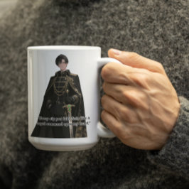Black Cloak Royal Anime Guy Kaffemugg