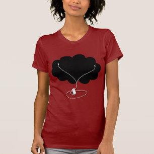 Black Cloud med Ear Buds Tee Shirt