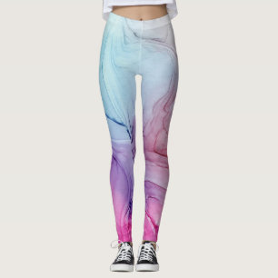 Bläck Cloud Swirl Abstrakt Trendig Violet Blue Li Leggings