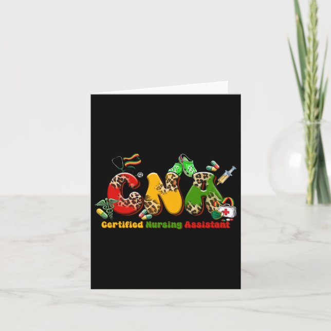 Black Cna Studenten Auktoriserad  Sjuksköterska i  Kort (Framsida)