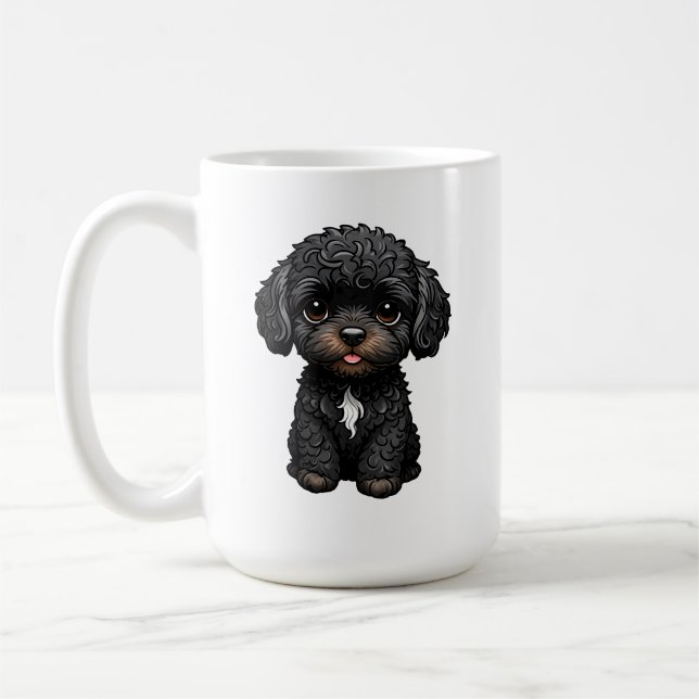 Black Cockapoo Kaffemugg (Vänster)