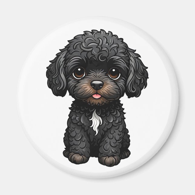 Black Cockapoo Magnet (Framsidan)