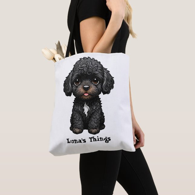 Black Cockapoo Tygkasse (Närbild)