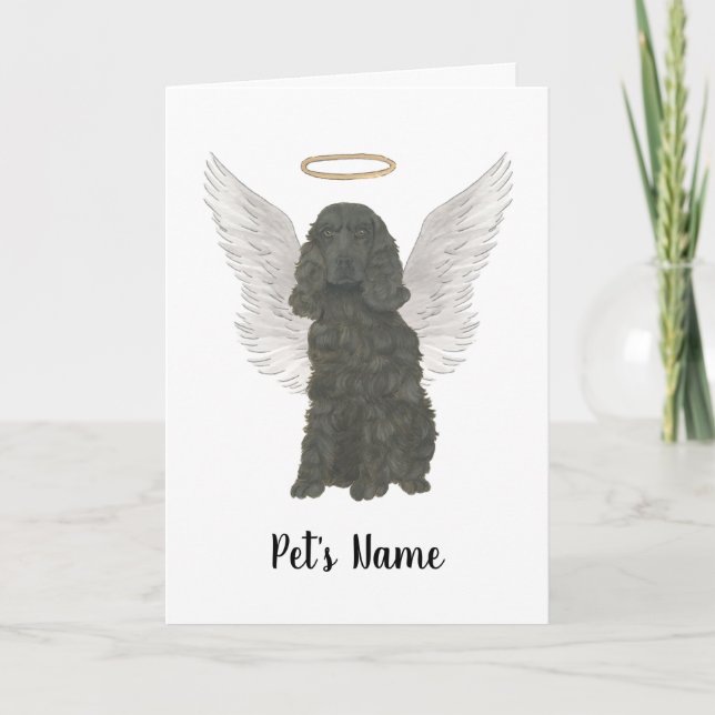 Black Cocker Spain Hund Sympathy Memorial Kort (Framsida)