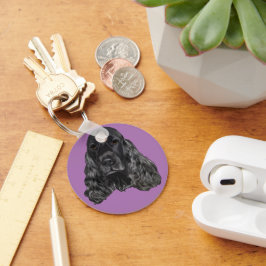 Black Cocker Spain Nyckelring