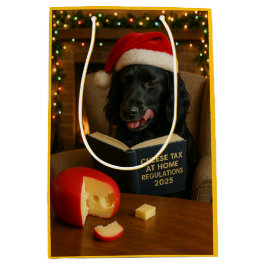 Black Cocker Spaniel Christmas gift bag  