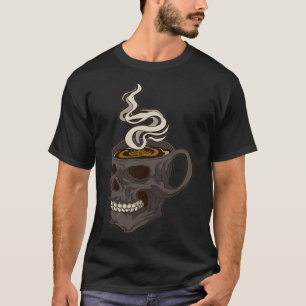 Black Coffee Älskare MorgonHaters Caffeine Junkie T Shirt